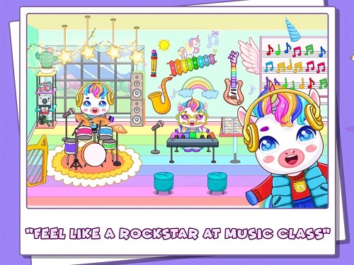迷你小镇独角兽学校截图