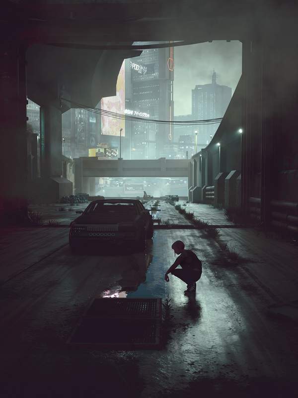 《赛博朋克2077》电影级艺术截图 霓虹闪烁魅力夜之城
