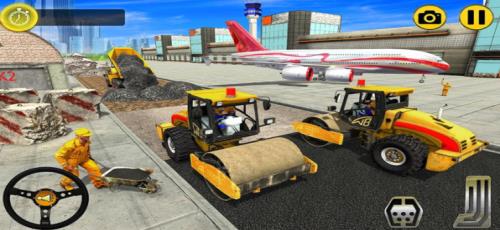 机场施工挖掘机
