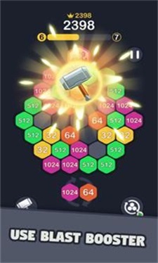 2048六边形拼图