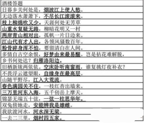 叫我大掌柜大商途酒楼答案大全 大商途酒楼答案一览