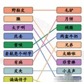 汉字找茬王连线疆普2关卡怎么过