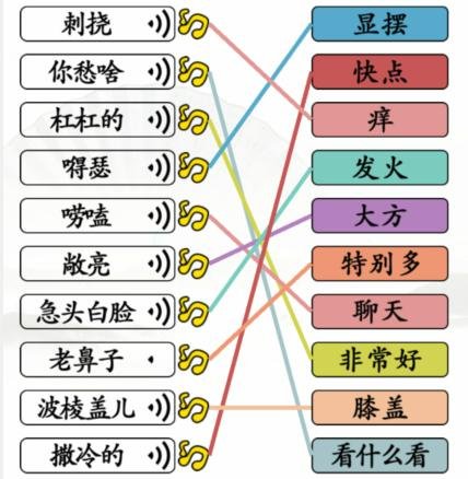 《汉字找茬王》连线东北怎么玩